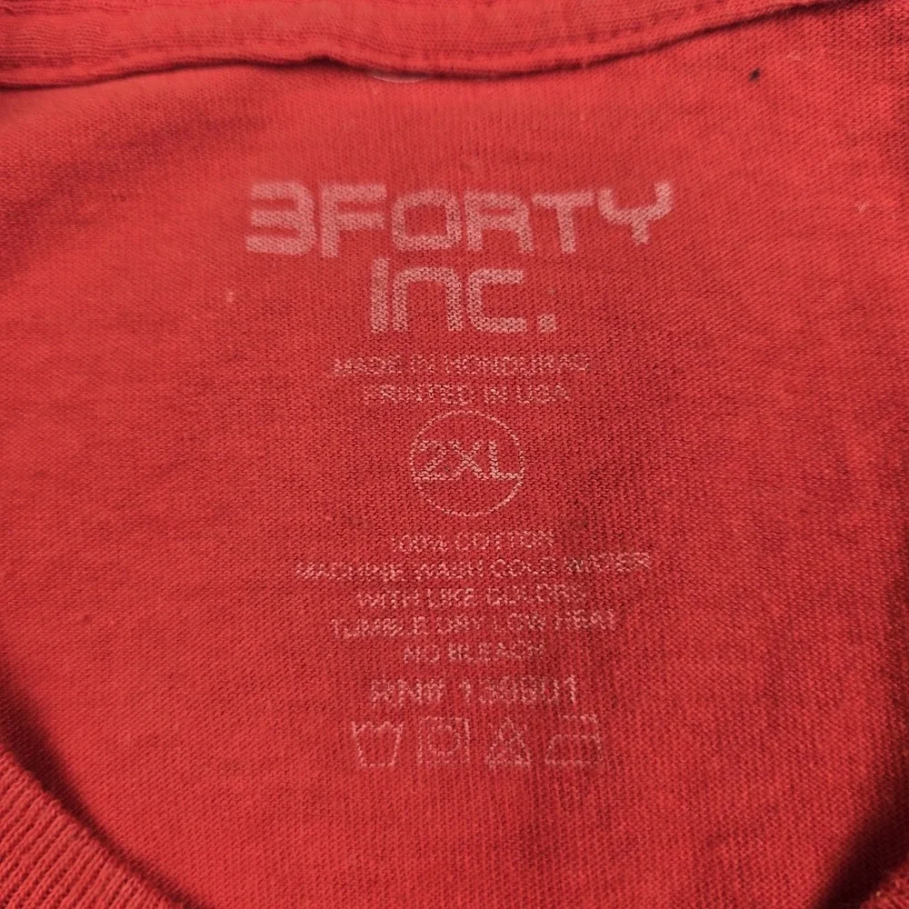 3Forty Graphic Mens T Shirt XXL Red Stacks On Deck Paid In Full Drip Too Hard - Picture 4 of 5